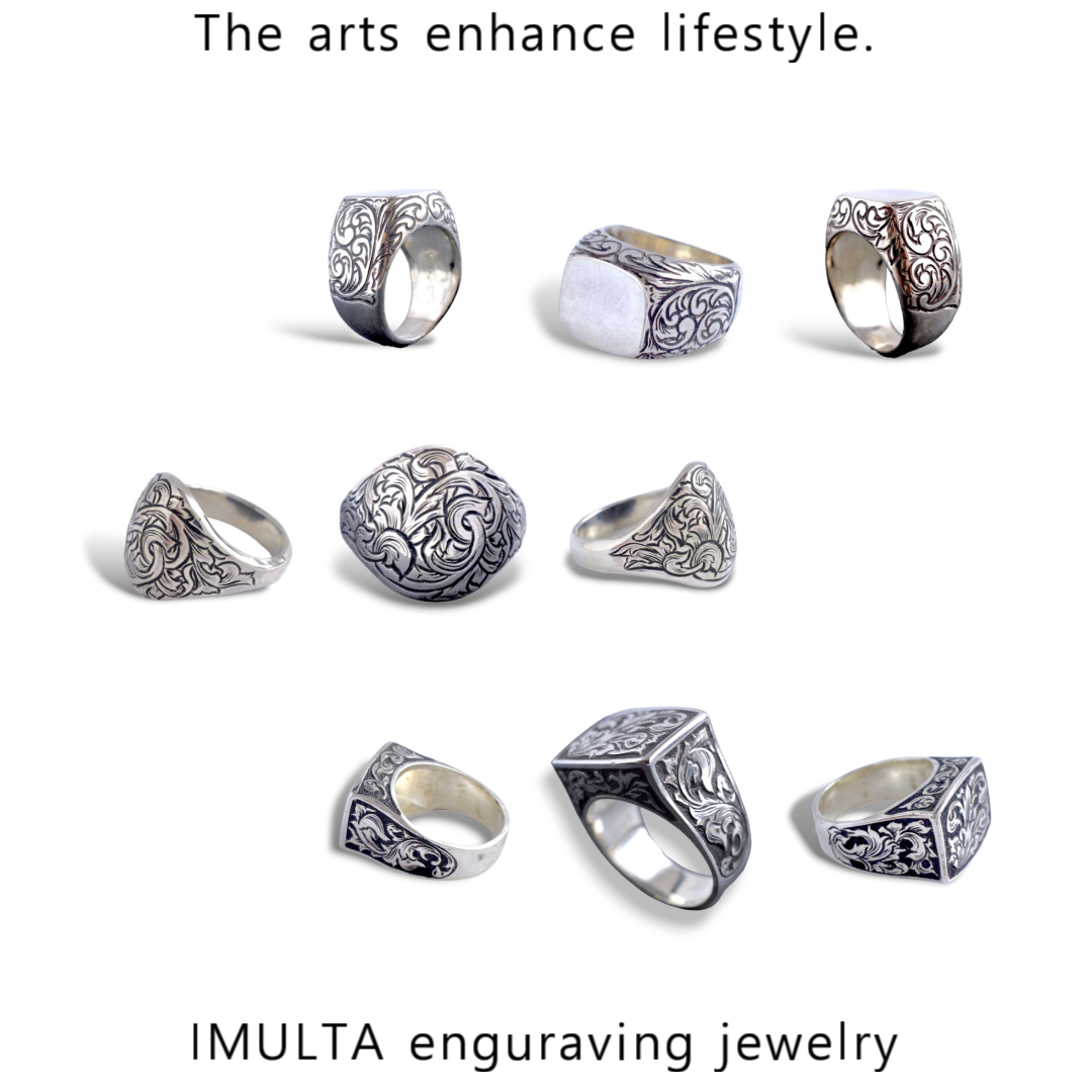 彫金で模様が装飾されたリングの魅力