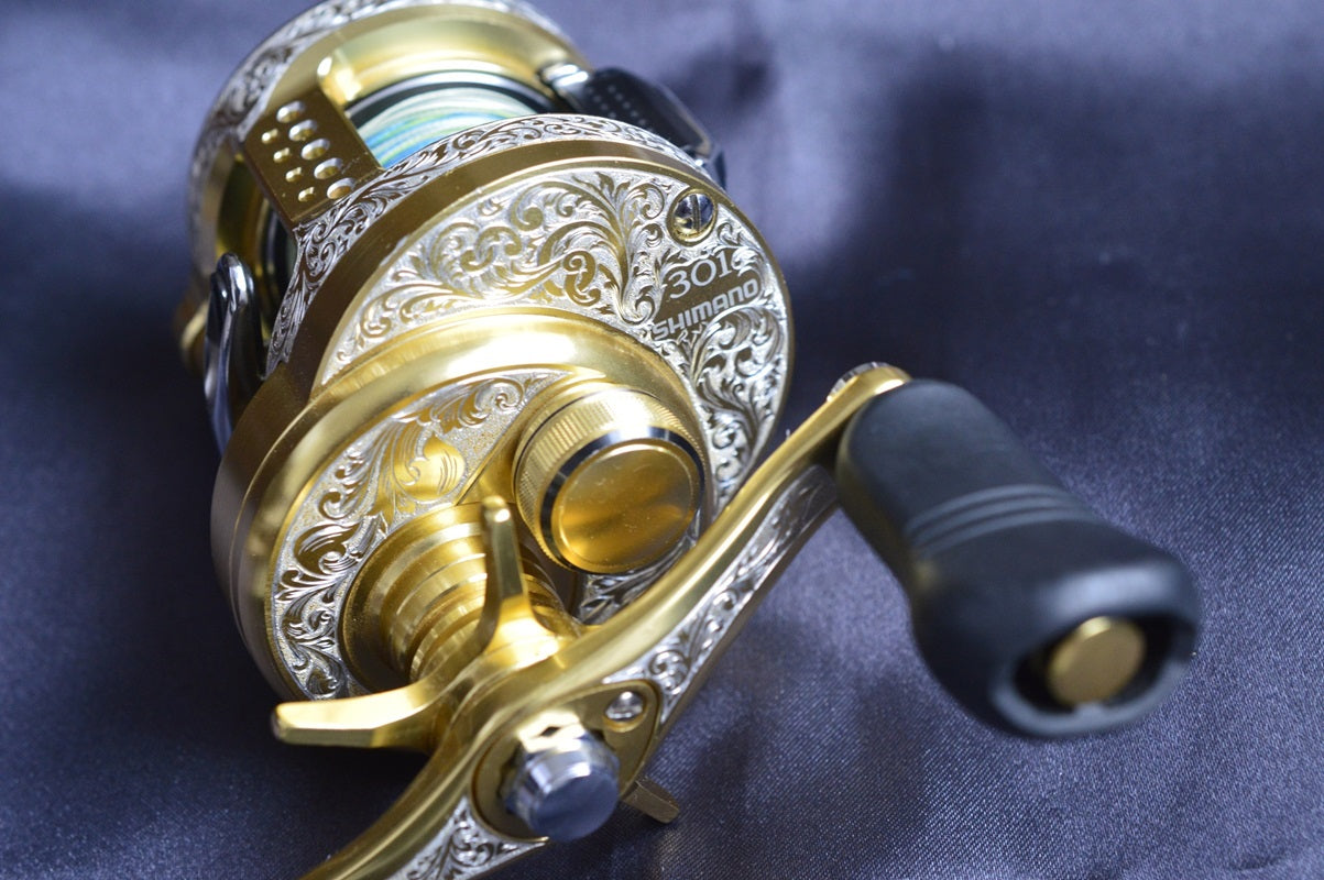 釣り具・リールへの彫金、法人様からの依頼について