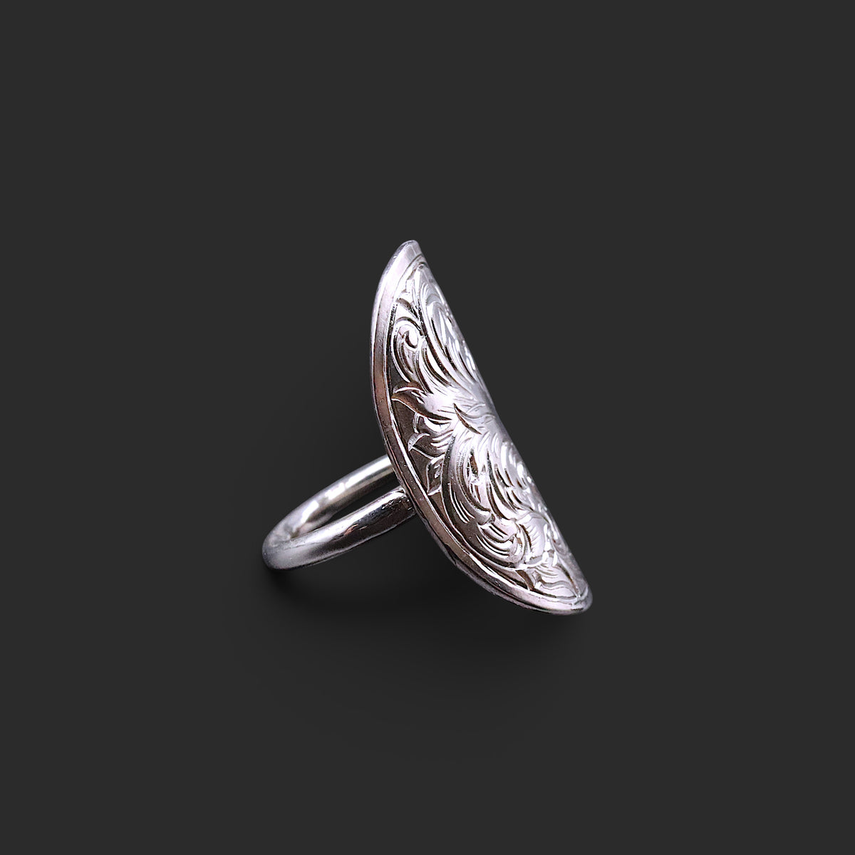 Engraving silver ring