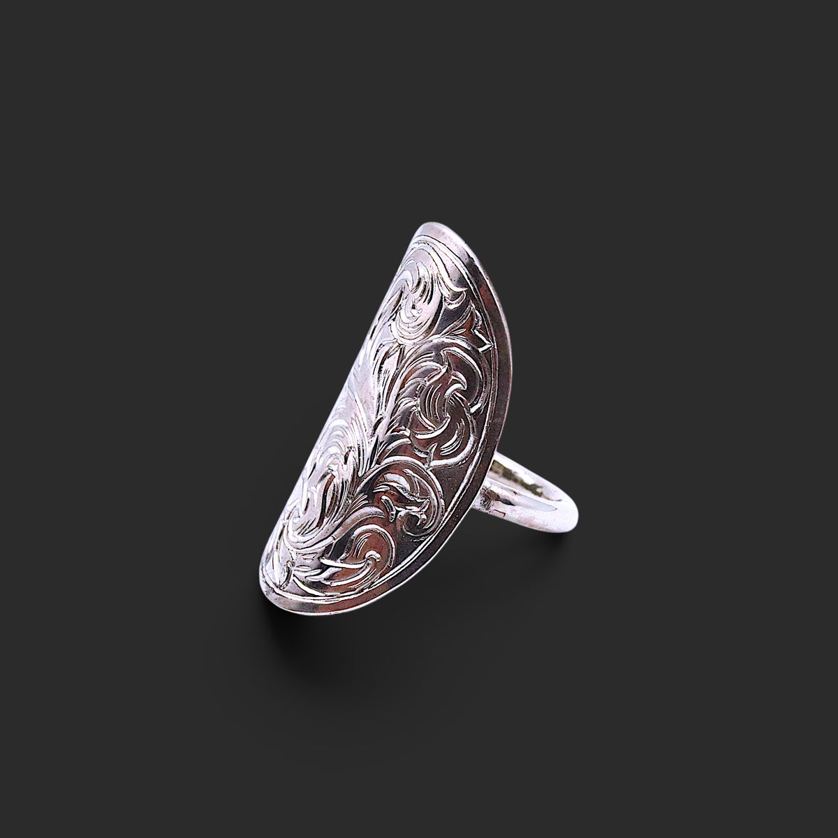 Engraving silver ring
