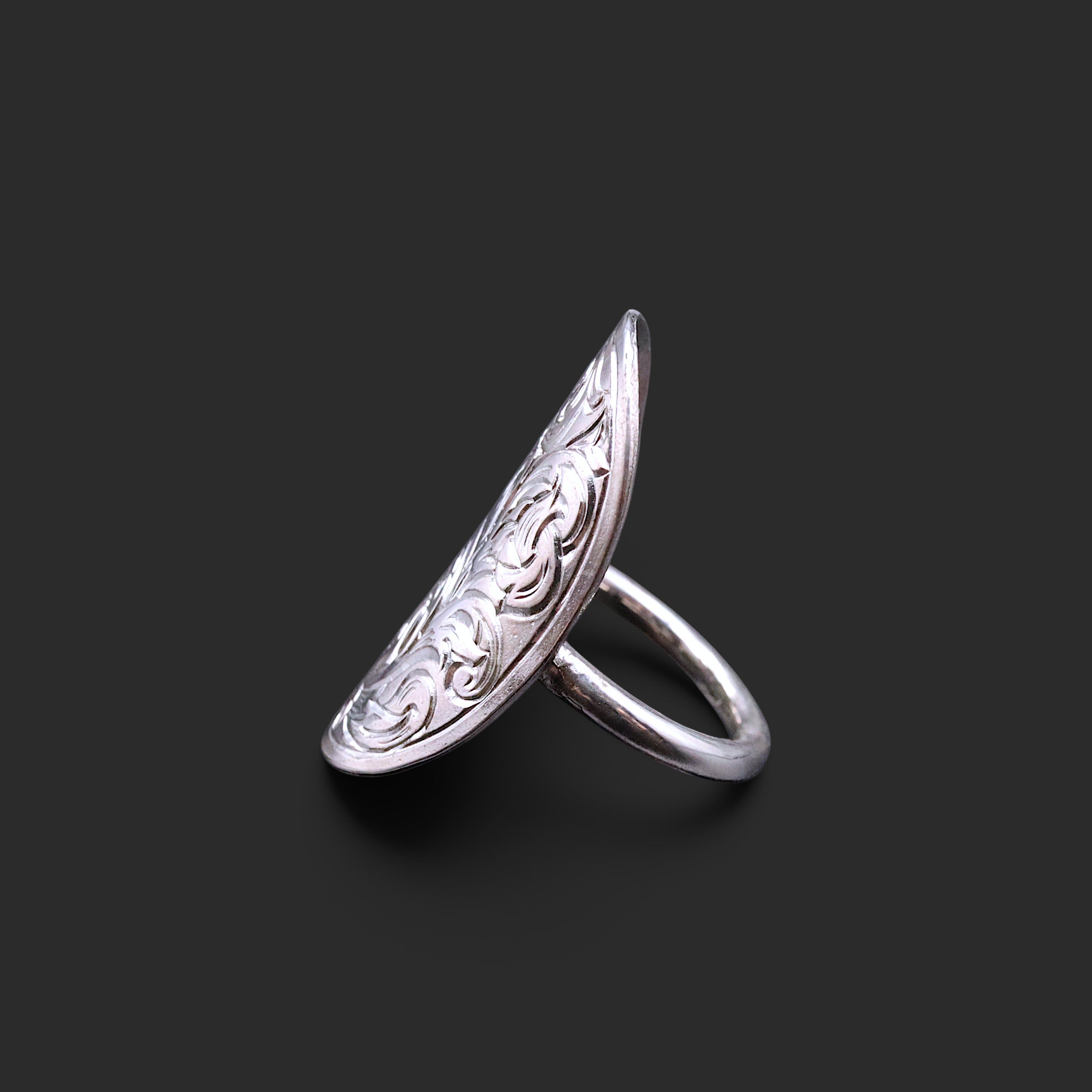 Engraving silver ring