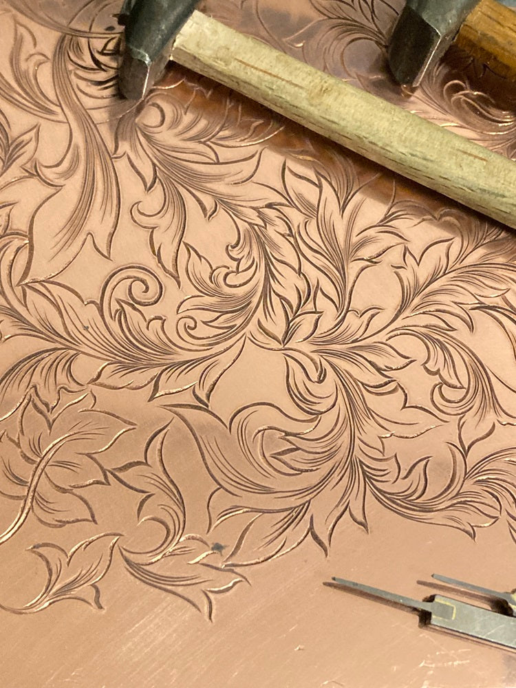 IMULTAの彫金 サンプル スクロール アカンサス