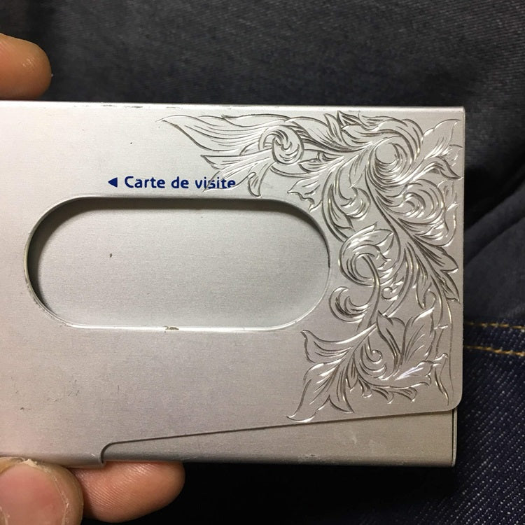 IMULTAの彫金オーダー 名刺入れ