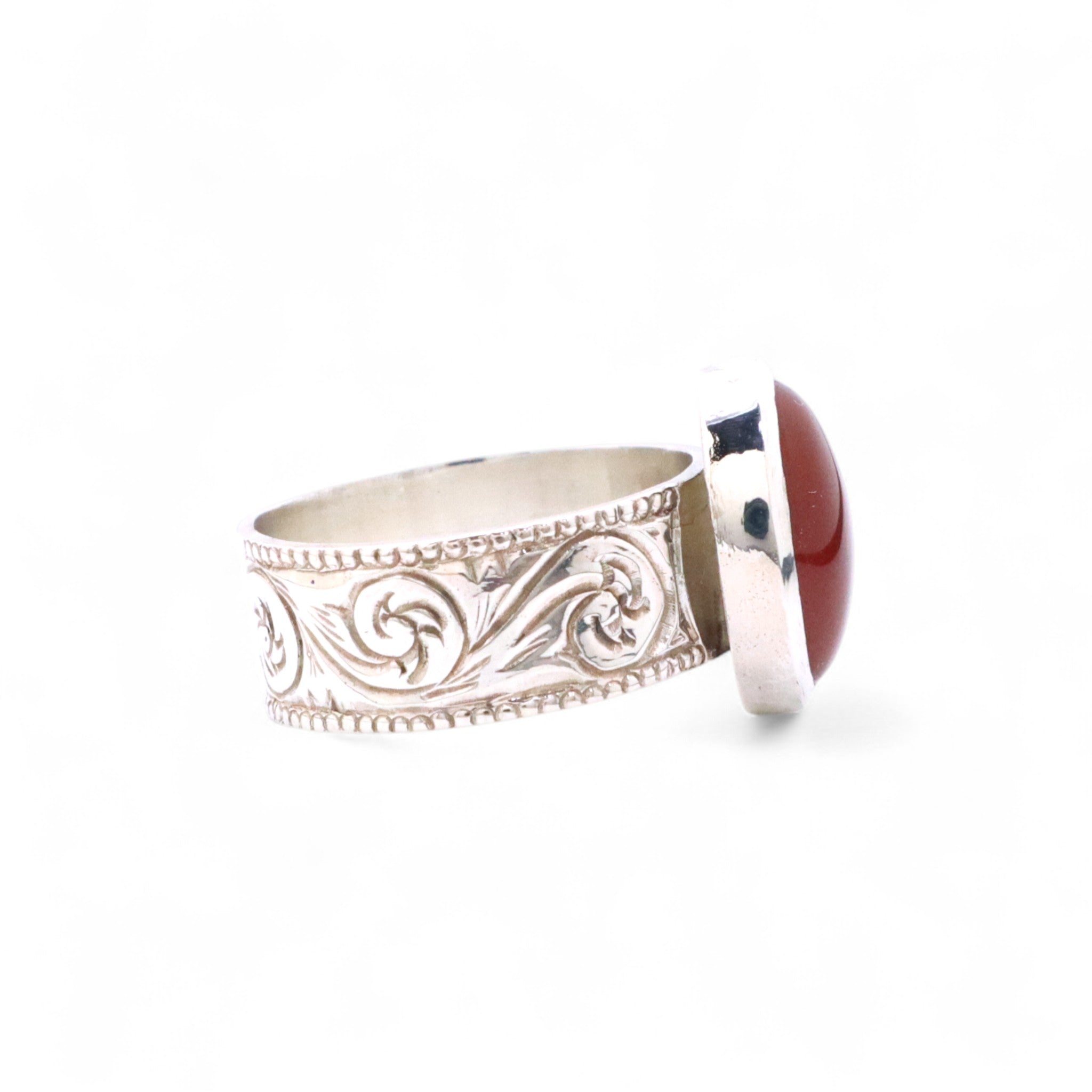 Carnelian Flame シルバーリング 指輪 シルバー925 カーネリアン 紅玉
