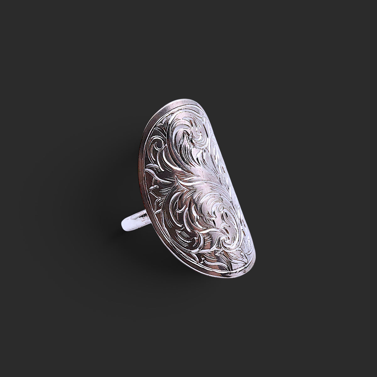 Engraving silver ring