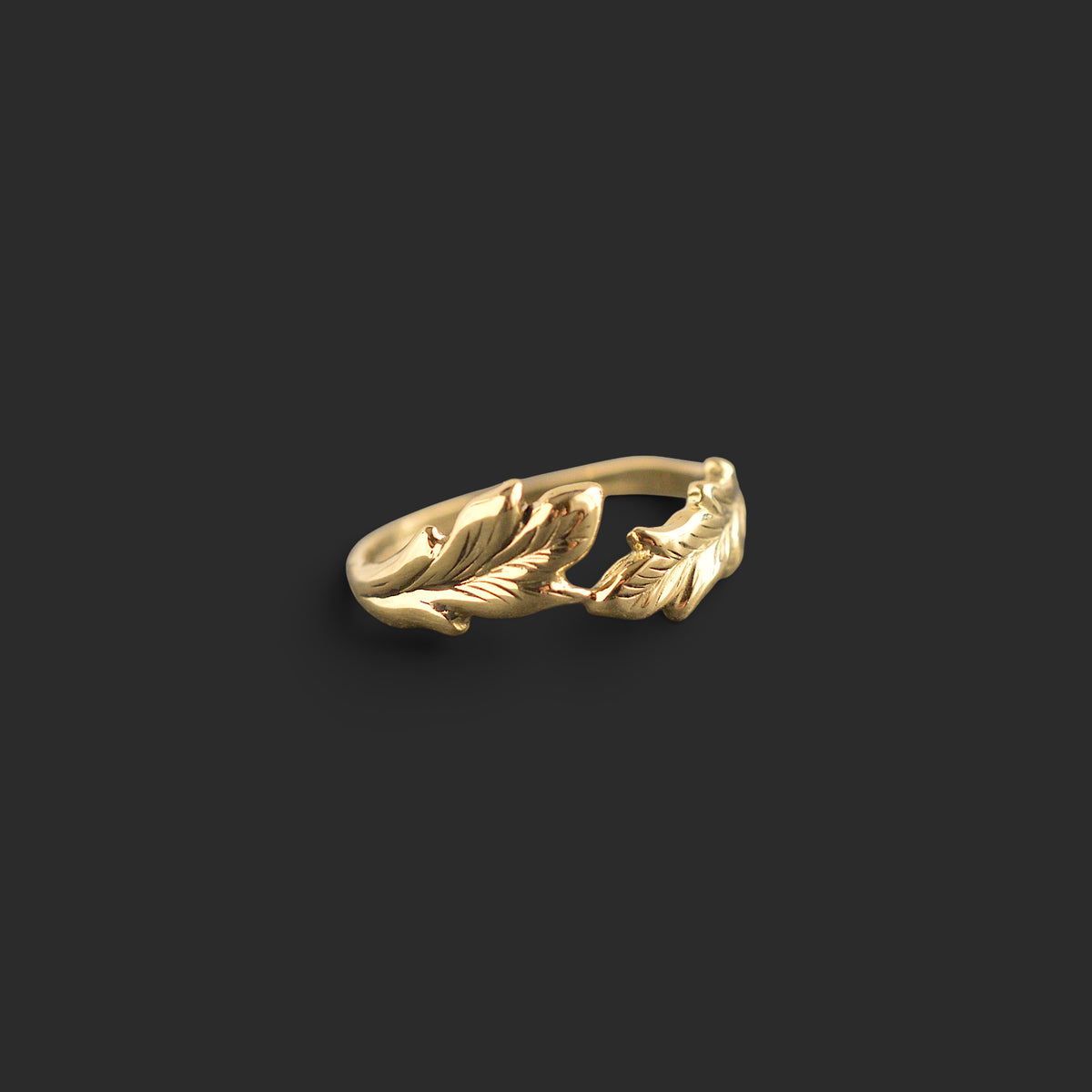 IMULTAの彫金ジュエリー　GoldenLeaf　リング 指輪