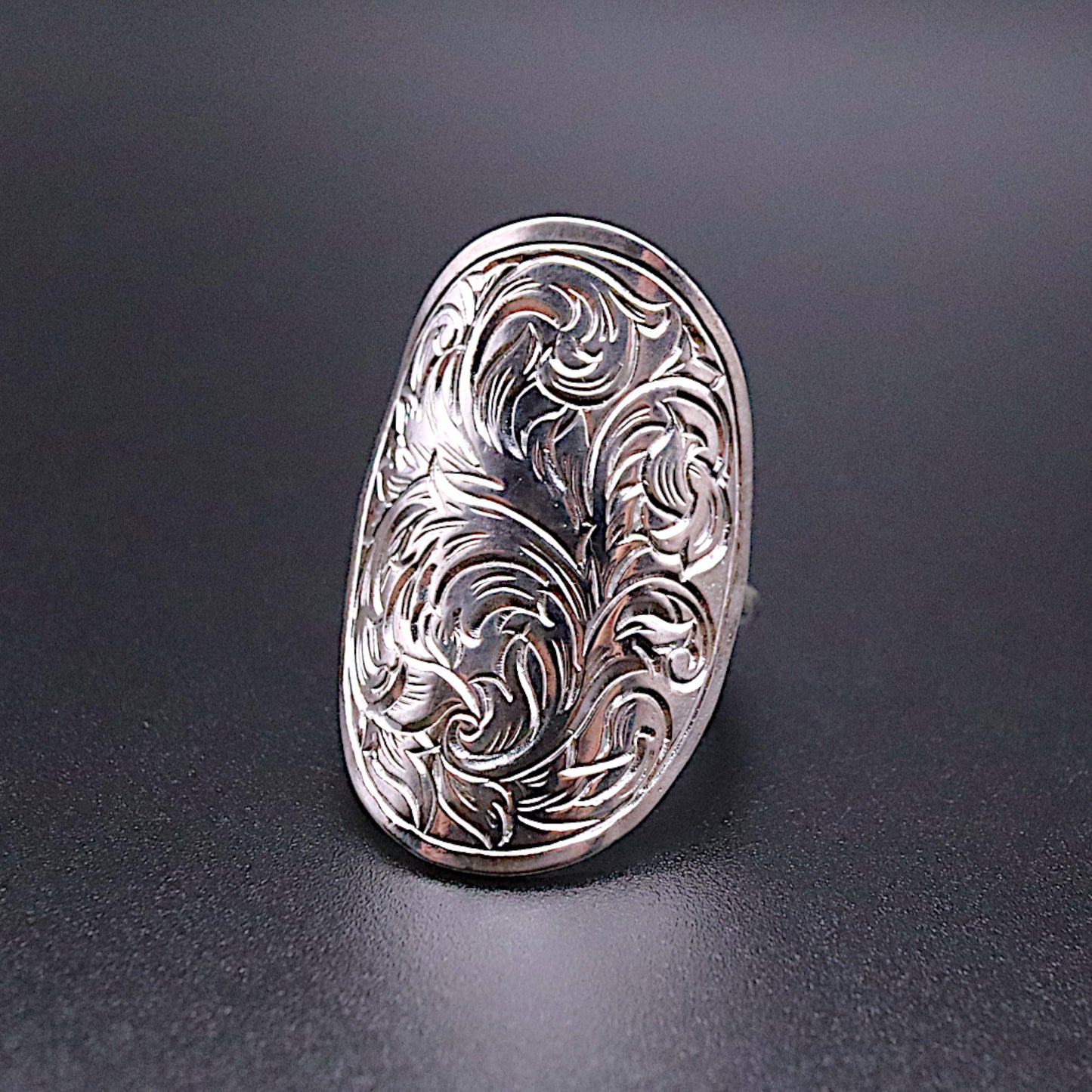 Engraving silver ring