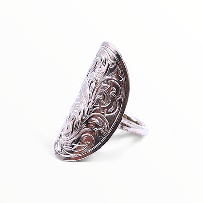 Engraving silver ring