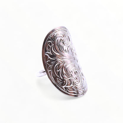 Engraving silver ring