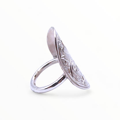 Engraving silver ring