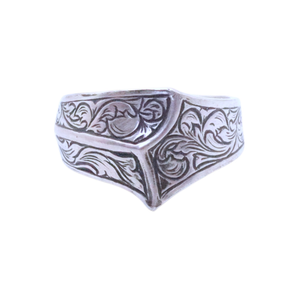 IMULTA icon シグネットリング｜三面アカンサス手彫り彫金 Silver925 ユニセックス