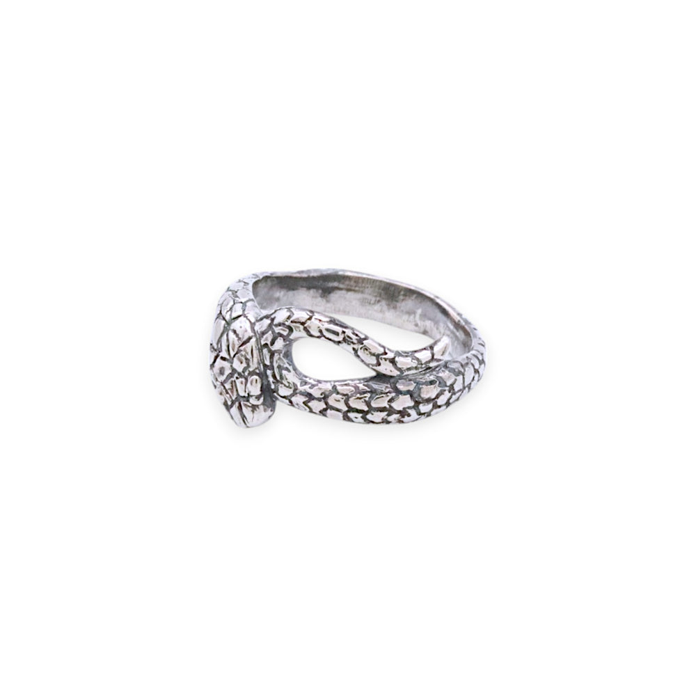 snake silver ring scale texture oxidized shadows close-up｜IMULTA three-dimensional realistic
